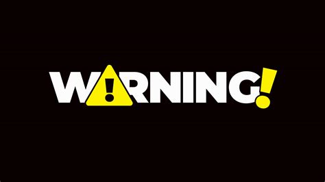 Animated Warning Sign With Text. Suitable for multipurpose content