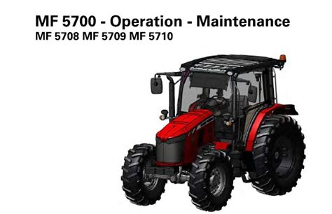 Massey Ferguson MF5708, MF5709, MF5710 Tier 2 with Cab Tractor (MF5700 ...