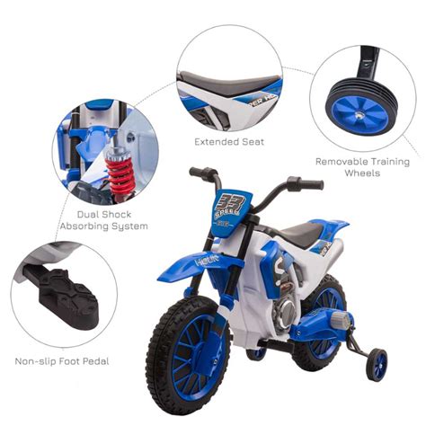 Ride On Kids Electric Dirt Bike Blue Kidaroos