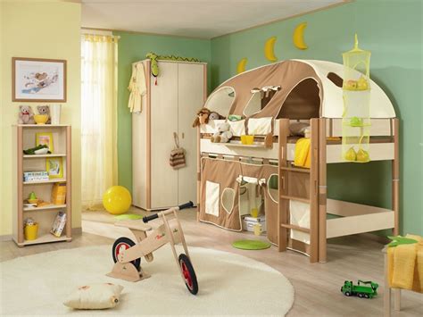 Functional Kids Room with Play Tent Bunk Beds for Kids - Interior ...