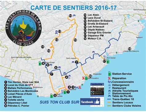 Cartes Des Sentiers Club De Vtt Les Aventuriers De La Baie