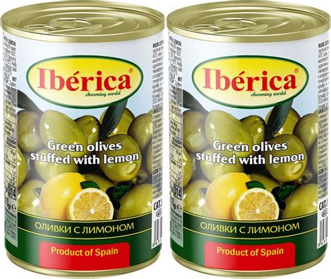 Оливки Iberika с лимоном, комплект: 2 упаковки по 300 г - купить с ...