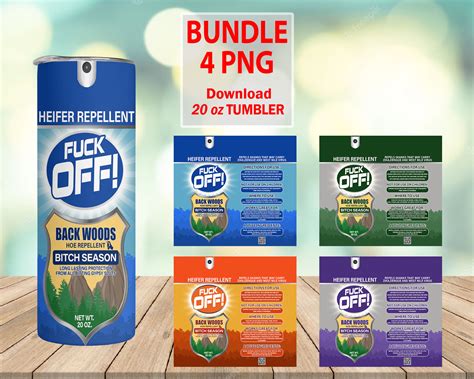 Fuck Off Bundle Png Sublimation Back Woods Hoe Repellent Etsy Canada