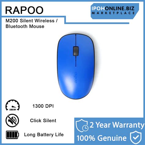 RAPOO M200 SILENT Multi Mode Wireless Mouse Bluetooth Mouse Ipohonline