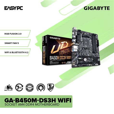 Gigabyte Ga B450m Ds3h Wifi Socket Am4 Ddr4 Motherboard Easypc