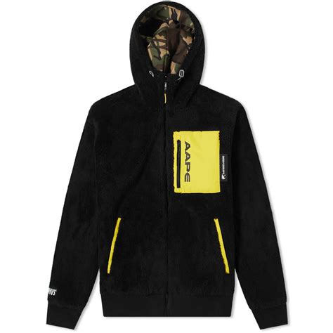 Aape Reversible Fleece Zip Hoody Aape By A Bathing Ape