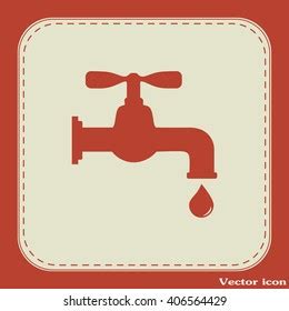 Water Tap Cold Hot Water Vector Stock Vector Royalty Free 660863764