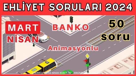 EHLİYET SINAV SORULARI 2024 MART NİSAN ÇIKMIŞ EHLİYET SORULARI YouTube