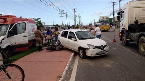 Acidente Entre Três Veículos Deixa Motociclista Ferido Na Zona Sul De