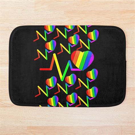 Lovewins Gay Heart Rainbow Gay Pride Design Bath Mat