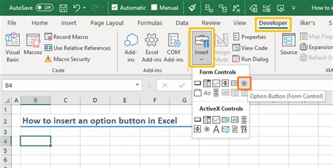 How To Insert Button In Excel Sheet - Printable Templates