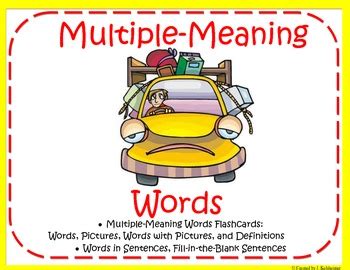 MULTIPLE MEANING WORDS by Jennifer K | TPT 