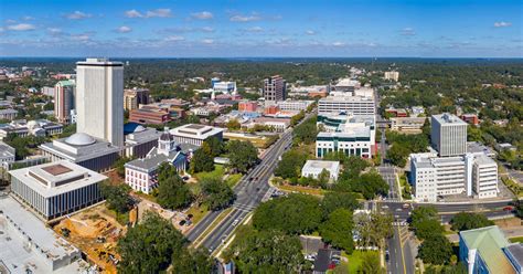 Aerial panorama Downtown Tallahassee Florida - The Foundation for