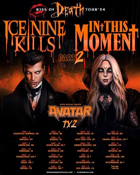 In This Moment And Ice Nine Kills Announce September October North