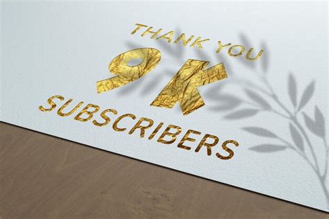 Premium Photo 9 K Subscribers Celebration Greeting Banner With Golden