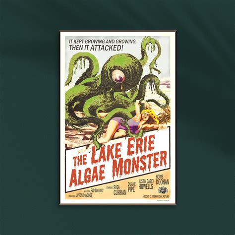 Lake Erie Algae Monster Poster 12x18 - Etsy