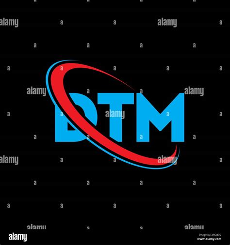 DTM logo. DTM letter. DTM letter logo design. Initials DTM logo linked with circle and uppercase ...