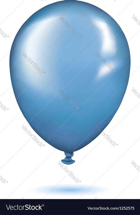 Realistic Blue Balloon Royalty Free Vector Image