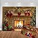 Mehofoto Christmas Theme Tree Fireplace Socks Photography Backdrop