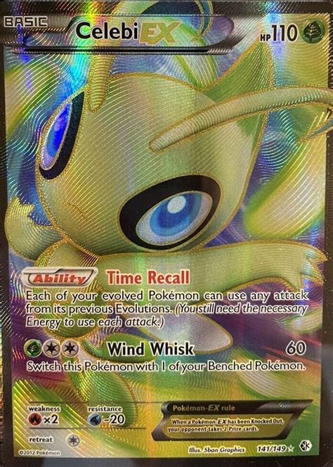 Celebi EX 2012 Black White Boundaries Crossed 141 149 Holo Full