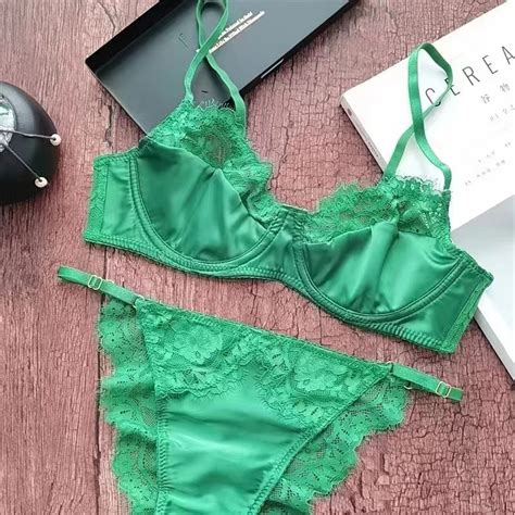 Lace Underwear Set Bra With Underwire Women S Panties Ultra Thin Underwear Satin Lingerie