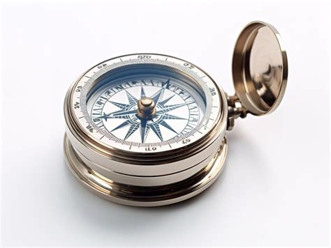 Premium Photo Vintage Compass Navigational Elegance Isolated On White