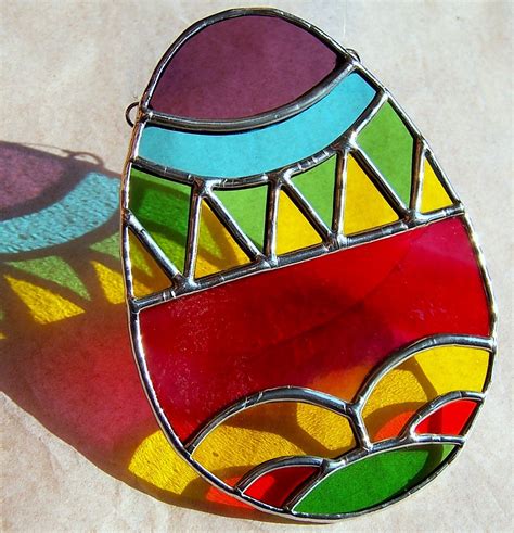 Easter Egg Stained Glass Suncatcher