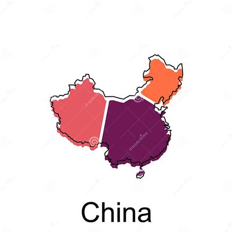 Map of China High Quality is a Province of China Map, Black and White ...