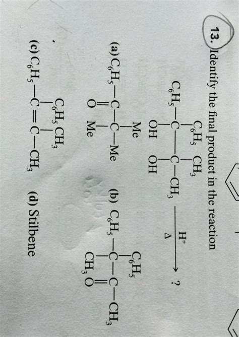 Identify The Final Product In The Reaction Filo