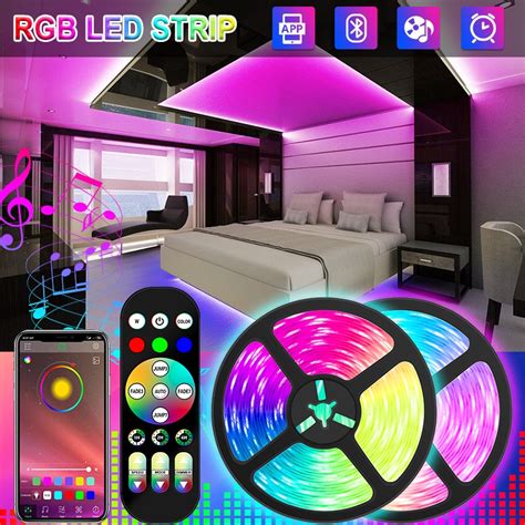 5M LED Strip Light USB Bluetooth RGB 5V 10M RGB LED Light Strip