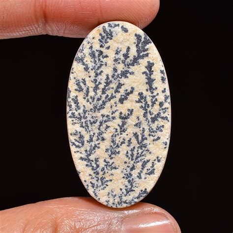 Natural Psilomelane Dendrite Oval Shape Cabochon Dendrite Oval Gemstone