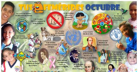 EFEMERIDES DEL MES DE OCTUBRE