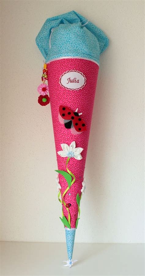 Schultüte, "Glückskäfer" , Zuckertüte, Handarbeit | Schultüten mädchen