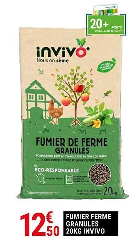 Promo Fumier Ferme Granules Kg Invivo Chez Gamm Vert