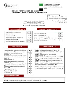 Hoja de Notificación de Riesgo y Maltrato Infantil en el Ámbito Policial