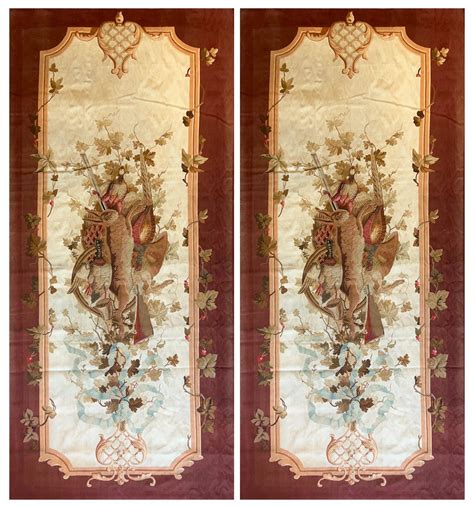 Proantic Exceptionnel Paire De Portiere En Tapisserie Aubusson Scen