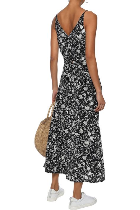 Zimmermann Floral Print Silk Midi Dress The Outnet