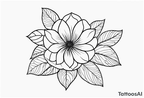 design  minimalist floral tattoo featuring  single graceful flower