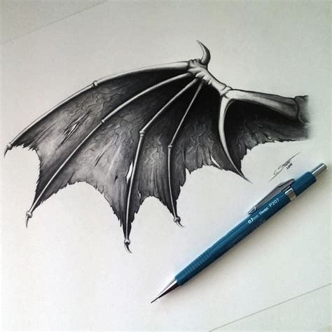 Demon/Dragon Wing Drawing by LethalChris on DeviantArt