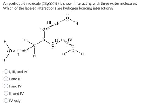 Solved An Acetic Acid Molecule CH3COOH Is Shown Chegg