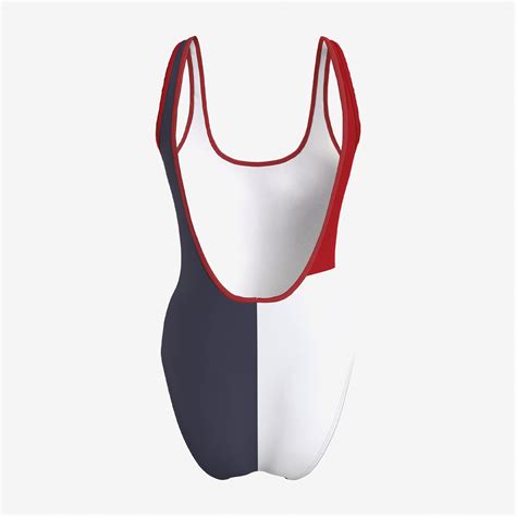 Tommy Hilfiger One Piece Runway Kadın Mavi Mayo Kadin Mayo Bikini SuperStep