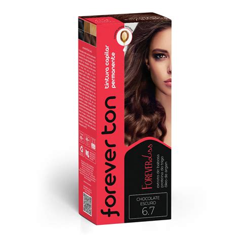 Tinta Para Cabelo Chocolate Escuro - Tinta de Cabelo Forever TonTinta de Cabelo Chocolate Escuro 6.7 Forever ...