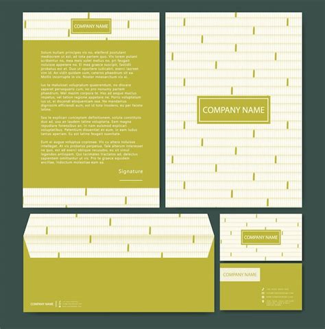 Premium Vector Corporate Identity Kit Including Letterhead Business