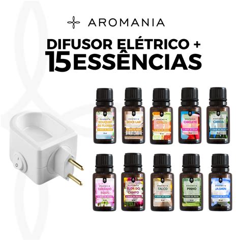 Aromania Ess Ncias Kit Difusor El Trico De Tomada Aromatizador De