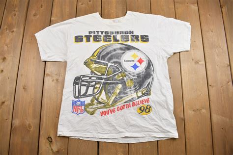 Vintage 1998 Pittsburgh Steelers Helmet NFL Graphic T-shirt / - Etsy