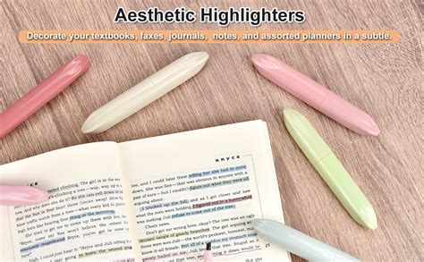 Amazon Dacono Aesthetic Cute Pastel Highlighters Set 12 Pcs