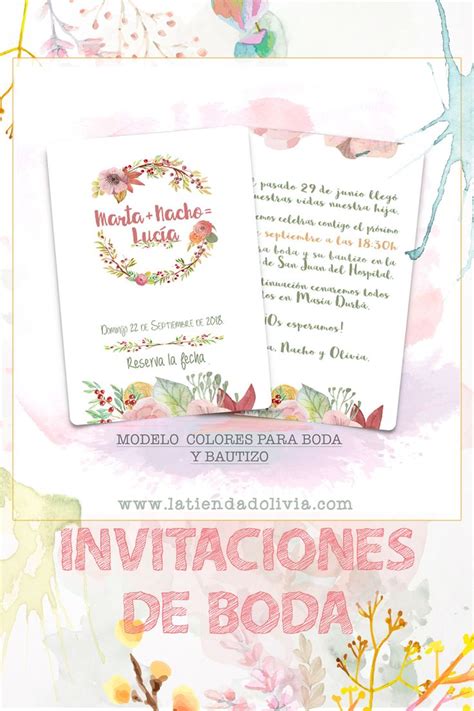 Invitaciones De Boda Modelo COLORES PARA BODA Y BAUTIZO La Tienda De