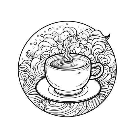 Soothing Hot Cocoa Coloring Activity Coloring Page