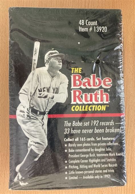 Sealed Mega Cards The Babe Ruth Collection Baseball Box Packs