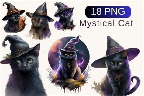 Watercolor Witches Cat Graphic By Marishop99 · Creative Fabrica